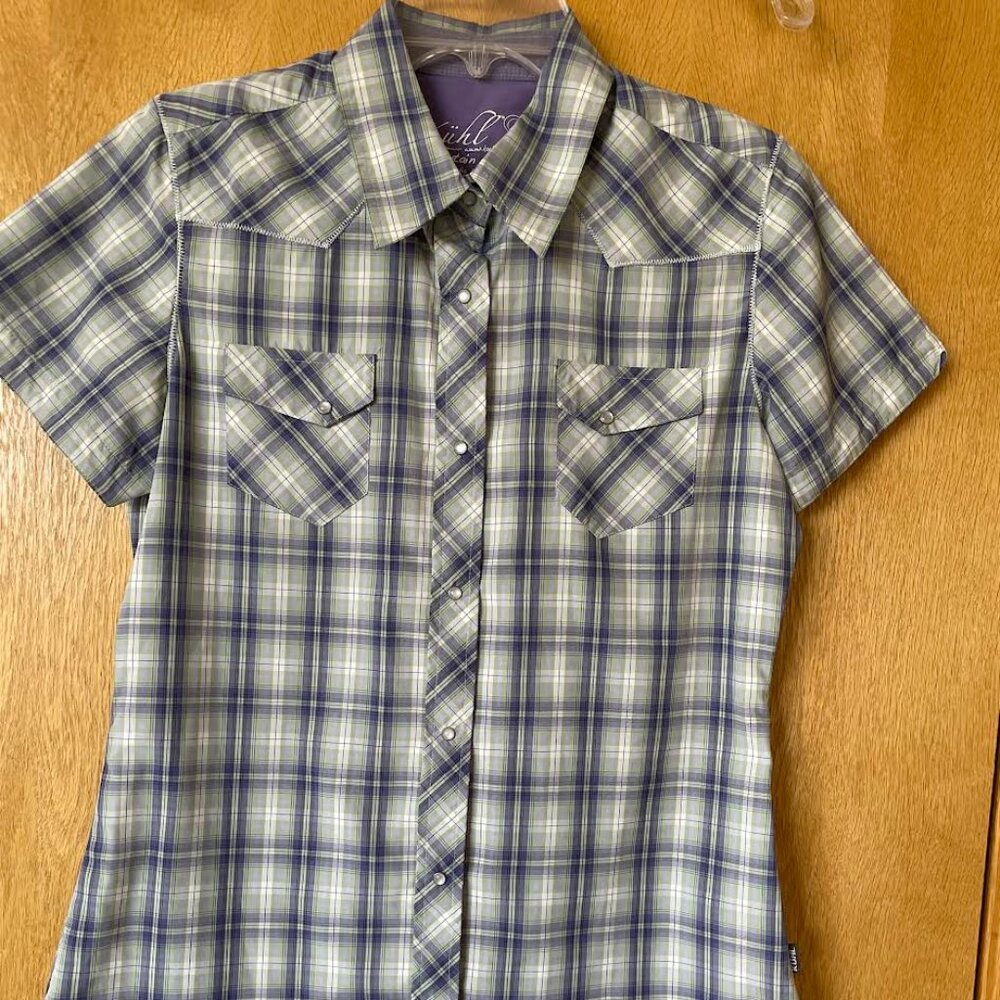 KUHL PLAID SHIRT PURPLE GREEN